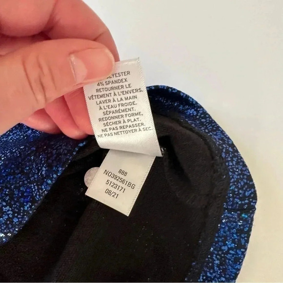 Nordstrom Kids XL 14/16 Crew Neck Short Sleeve Pull Over Shimmer T‎ Shirt Blue - Picture 5 of 6